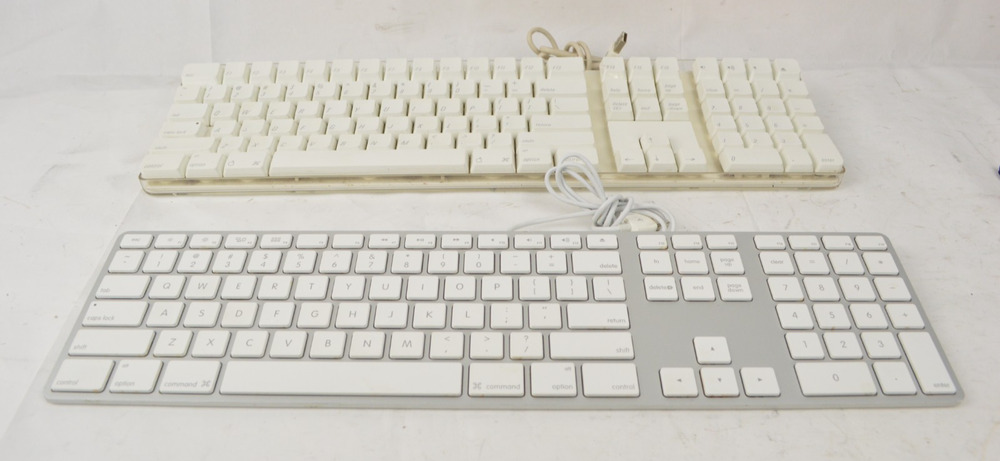 Apple A1243 & A1048 Wired USB Keyboard Lot Mac Desktop Aluminum White
